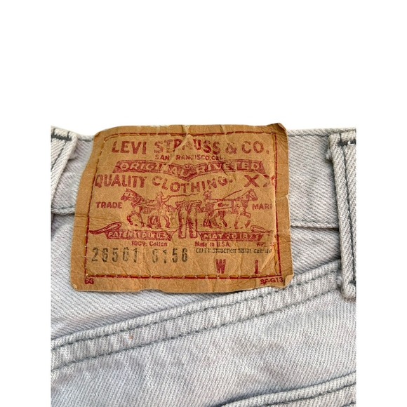 Levi's 26501-6156 Jeans  Size 7 Early 80s USA Button fly Light‎ Grey Wash - Picture 3 of 6